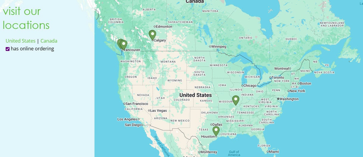 Online Order Map