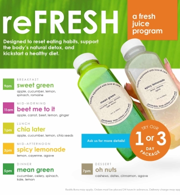 Fresh Restaurant – Menu